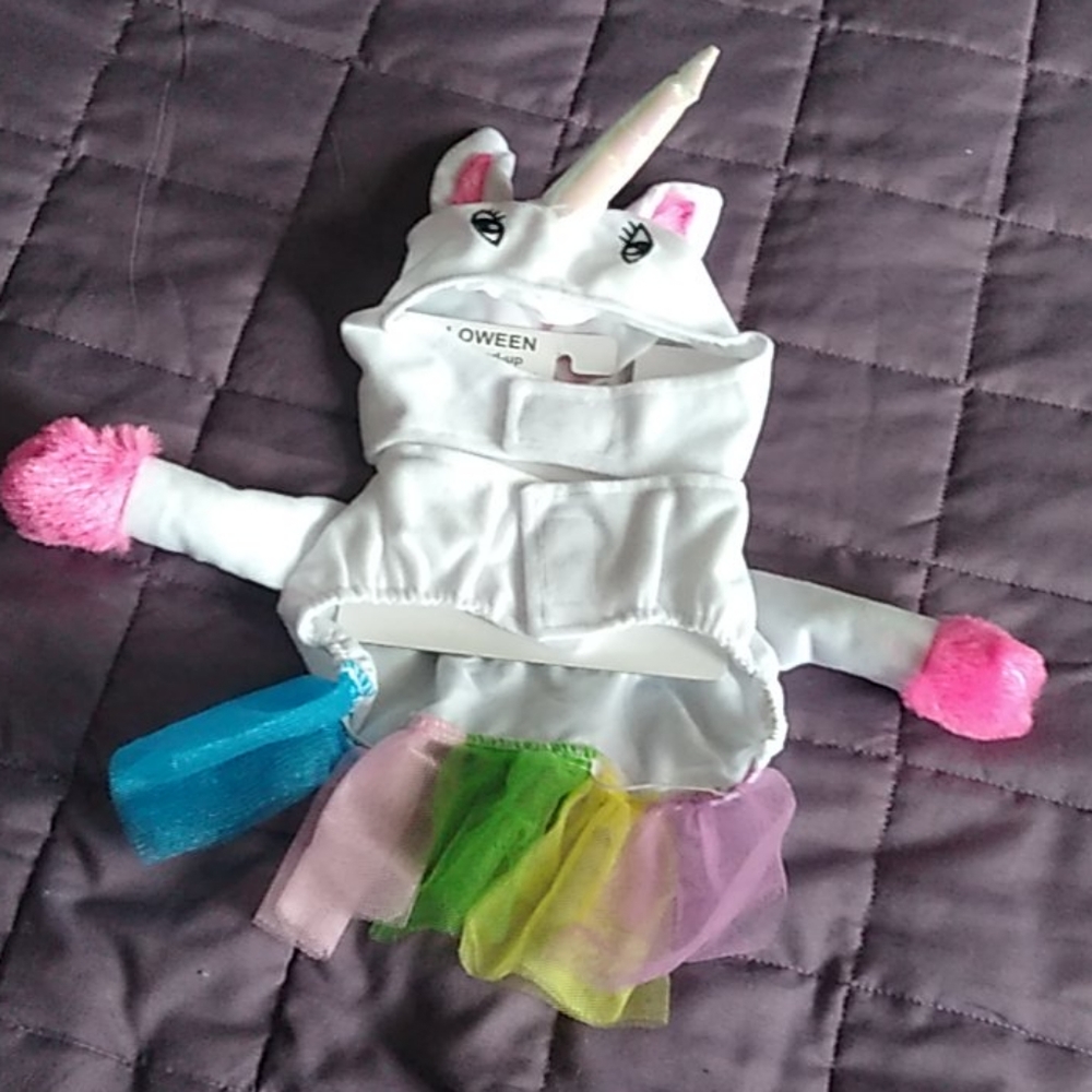 Fetchwear Dog Costume Unicorn Rainbow Small